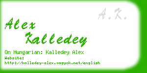 alex kalledey business card